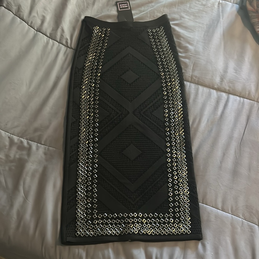 Herve lever vantage library pencil bandage skirt sz small nwt